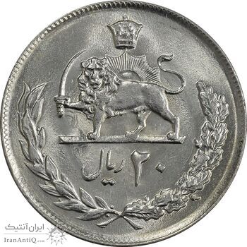 سکه 20 ریال 2537 - MS63 - محمد رضا شاه سکه 20 ریال 2537 - MS63 - محمد رضا شاه