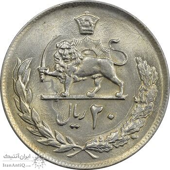 سکه 20 ریال 2537 - MS61 - محمد رضا شاه سکه 20 ریال 2537 - MS61 - محمد رضا شاه