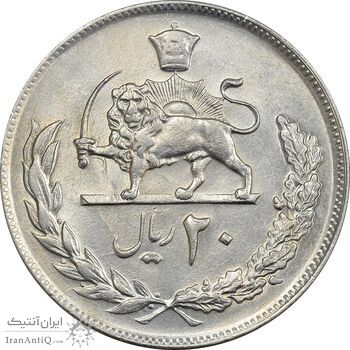 سکه 20 ریال 1353 - MS62 - محمد رضا شاه سکه 20 ریال 1353 - MS62 - محمد رضا شاه