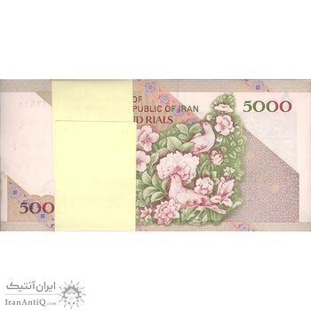 بسته اسکناس 5000 ریال امام (جعفری - شیبانی) - UNC - جمهوری اسلامی