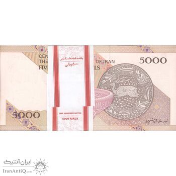 بسته اسکناس 5000 ریال امام (طیب نیا - سیف) - UNC - جمهوری اسلامی
