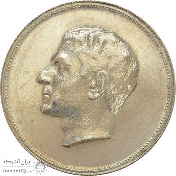 مدال نقره بیست و پنجمین سال سلطنت 1344 - MS61 - محمدرضا شاه
