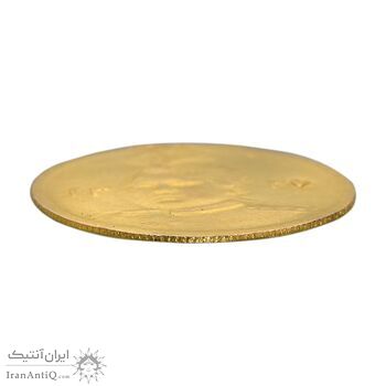سکه طلا 5000 دینار 1337 تصویری (چرخش 45 درجه) - AU55 - احمد شاه