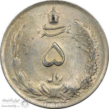 سکه 5 ریال 1324 - MS61 - محمد رضا شاه سکه 5 ریال 1324 - MS61 - محمد رضا شاه