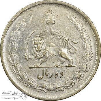 سکه 10 ریال 1323 - EF40 - محمد رضا شاه سکه 10 ریال 1323 - EF40 - محمد رضا شاه