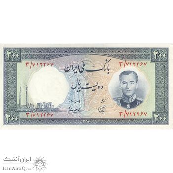 اسکناس 200 ریال 1337 - تک - UNC61 - محمد رضا شاه اسکناس 200 ریال 1337 - تک - UNC61 - محمد رضا شاه