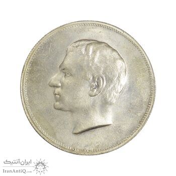 مدال نقره بیست و پنجمین سال سلطنت 1344 - MS62 - محمدرضا شاه
