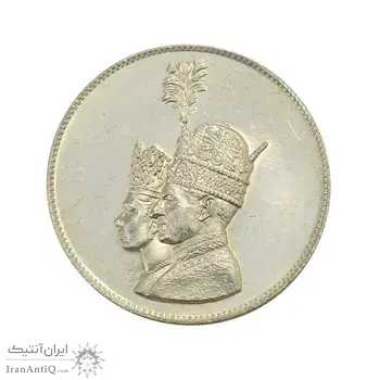 مدال نقره جشن تاجگذاری 1346 - MS62 - محمد رضا شاه