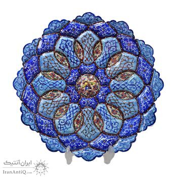 بشقاب میناکاری طرح گل و مرغ - 24/5 سانتی - کد: 028750 بشقاب میناکاری طرح گل و مرغ - 24/5 سانتی - کد: 028750