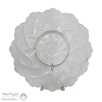 بشقاب میناکاری طرح گل و مرغ - 25 سانتی - کد: 028751
