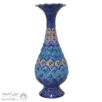 گلدان میناکاری طرح اسلیمی و ختایی - 20 سانتی - کد: 028753