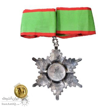 نشان همایونی درجه سه (با جعبه و روبان فابریک) - UNC - رضا شاه
