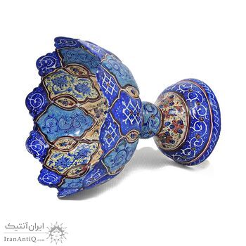 جاشکلاتی میناکاری طرح گل و مرغ - 11/5 سانتی - کد: 028757