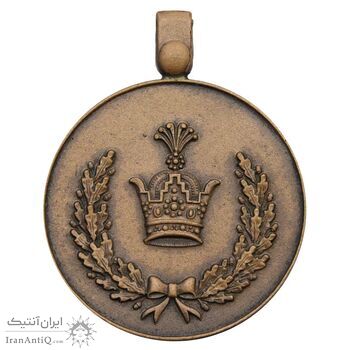 مدال برنز خدمت (دو رو تاج) - ضرب SPORRONG (با کاور فابریک) - رضا شاه مدال برنز خدمت (دو رو تاج) - ضرب SPORRONG (با کاور فابریک) - رضا شاه