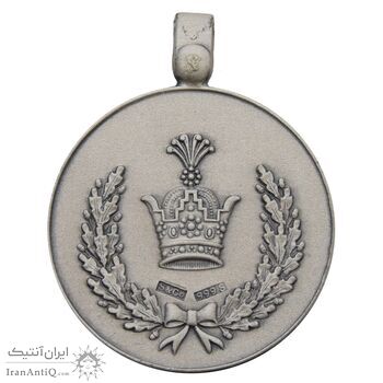 مدال جفت نقره و برنز خدمت - دو رو تاج - (با کاور فابریک) - رضا شاه مدال جفت نقره و برنز خدمت - دو رو تاج - (با کاور فابریک) - رضا شاه