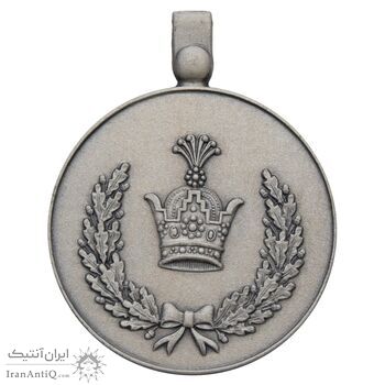مدال جفت نقره و برنز خدمت - دو رو تاج - (با کاور فابریک) - رضا شاه مدال جفت نقره و برنز خدمت - دو رو تاج - (با کاور فابریک) - رضا شاه
