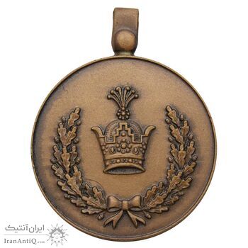 مدال جفت نقره و برنز خدمت - دو رو تاج - (با کاور فابریک) - رضا شاه مدال جفت نقره و برنز خدمت - دو رو تاج - (با کاور فابریک) - رضا شاه