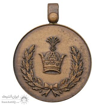 مدال جفت نقره و برنز خدمت - دو رو تاج - (با کاور فابریک) - رضا شاه مدال جفت نقره و برنز خدمت - دو رو تاج - (با کاور فابریک) - رضا شاه