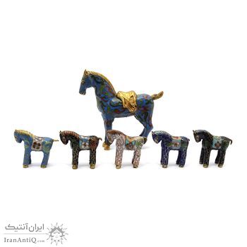 مجسمه های میناکاری طرح اسب آنتیک (6 تایی)