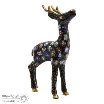 مجسمه میناکاری طرح گوزن مشکی آنتیک مجسمه میناکاری طرح گوزن مشکی آنتیک