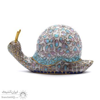 مجسمه میناکاری طرح حلزون (با پایه) آنتیک