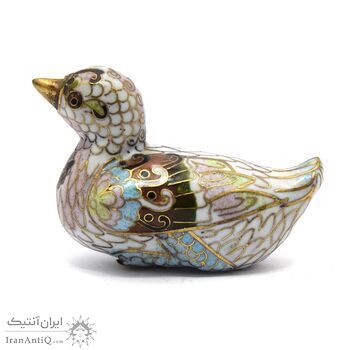 مجسمه میناکاری طرح جوجه اردک آنتیک