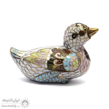 مجسمه میناکاری طرح جوجه اردک آنتیک