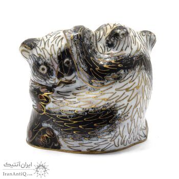 مجسمه میناکاری طرح پاندا (با پایه) آنتیک