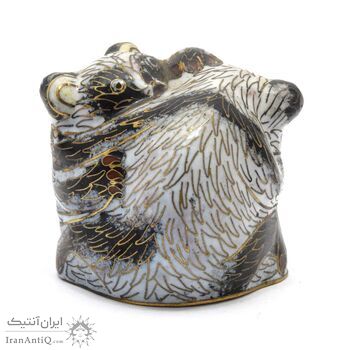 مجسمه میناکاری طرح پاندا (با پایه) آنتیک