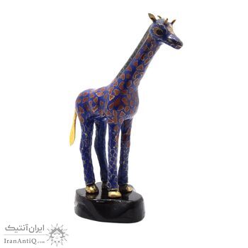 مجسمه میناکاری طرح زرافه (با پایه) آنتیک
