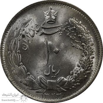 سکه 10 ریال 1323 - MS64 - محمد رضا شاه سکه 10 ریال 1323 - MS64 - محمد رضا شاه