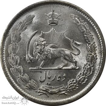 سکه 10 ریال 1323 - MS64 - محمد رضا شاه سکه 10 ریال 1323 - MS64 - محمد رضا شاه