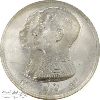 مدال نقره نوروز 1354 چوگان - MS63 - محمد رضا شاه مدال نقره نوروز 1354 چوگان - MS63 - محمد رضا شاه