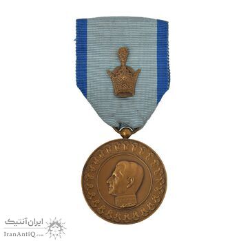 مدال یادبود آویزی بیست و پنجمین سده (روز) - با روبان فابریک - AU - محمد رضا شاه