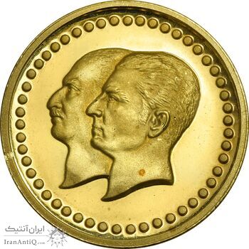 مدال طلا 2.5 گرمی بانک ملی - PF67 - محمد رضا شاه
