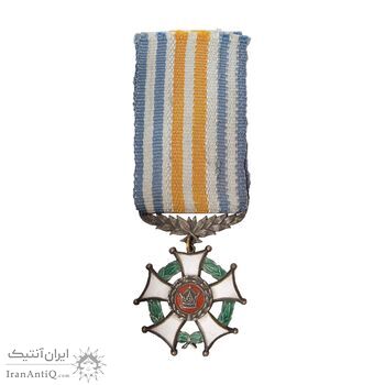 نشان خدمت شهربانی (روبان فابریک) - EF45 - رضا شاه