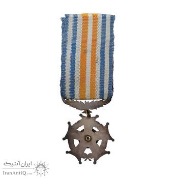 نشان خدمت شهربانی (روبان فابریک) - EF45 - رضا شاه