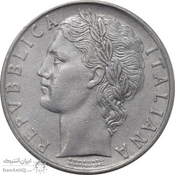 سکه 100 لیره 1955 جمهوری - EF40 - ایتالیا