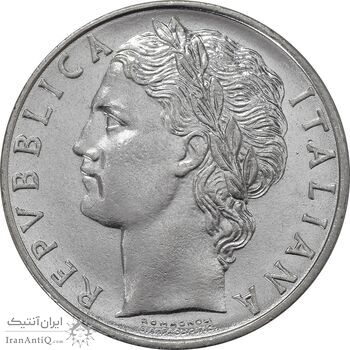 سکه 100 لیره 1975 جمهوری - AU58 - ایتالیا