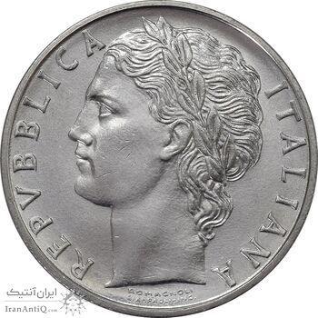سکه 100 لیره 1975 جمهوری - MS61 - ایتالیا