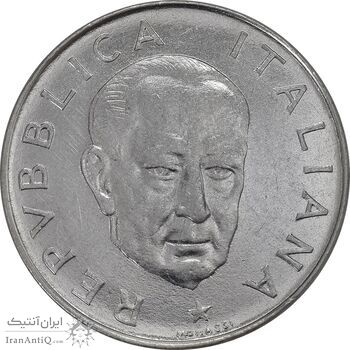 سکه 100 لیره 1974 جمهوری - مارکونی - AU55 - ایتالیا