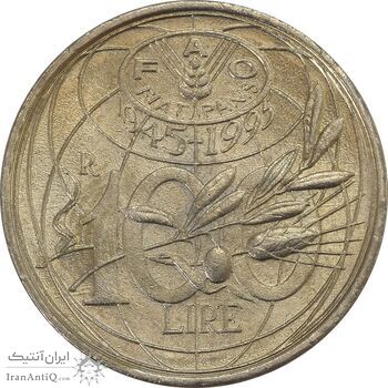 سکه 100 لیره 1995 جمهوری - سری فائو-طرح جهان هستی - MS63 - ایتالیا