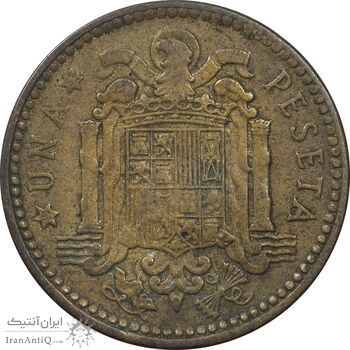 سکه 1 پزتا (62)1953 فرانکو کادیلو - EF40 - اسپانیا