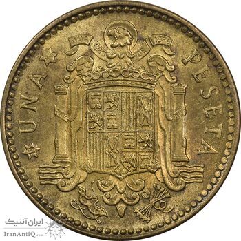 سکه 1 پزتا (56)1953 فرانکو کادیلو - MS61 - اسپانیا