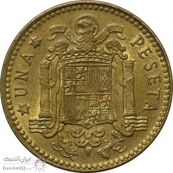 سکه 1 پزتا (77)1975 خوان کارلوس یکم - AU58 - اسپانیا