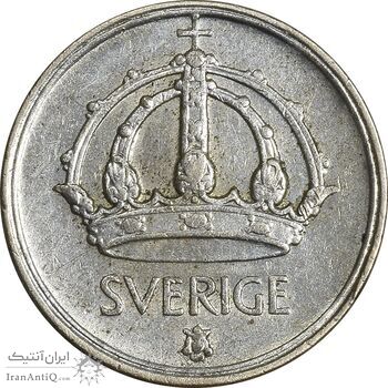 سکه 25 اوره 1949 گوستاو پنجم - EF45 - سوئد