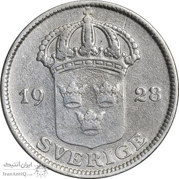 سکه 50 اوره 1945 گوستاو پنجم - EF45 - سوئد