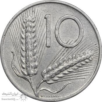سکه 10 لیره 1954 جمهوری - AU50 - ایتالیا