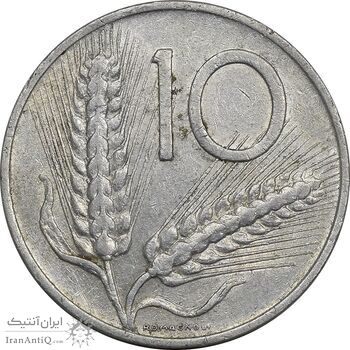 سکه 10 لیره 1955 جمهوری - AU50 - ایتالیا