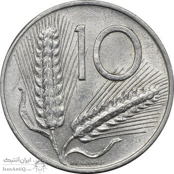 سکه 10 لیره 1955 جمهوری - AU58 - ایتالیا